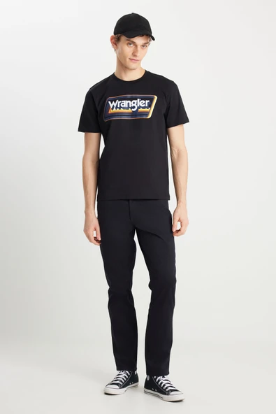 Wrangler Siyah Erkek Bisiklet Yaka Regular Fit T-Shirt W753EE001 SİYAH - Resim 3