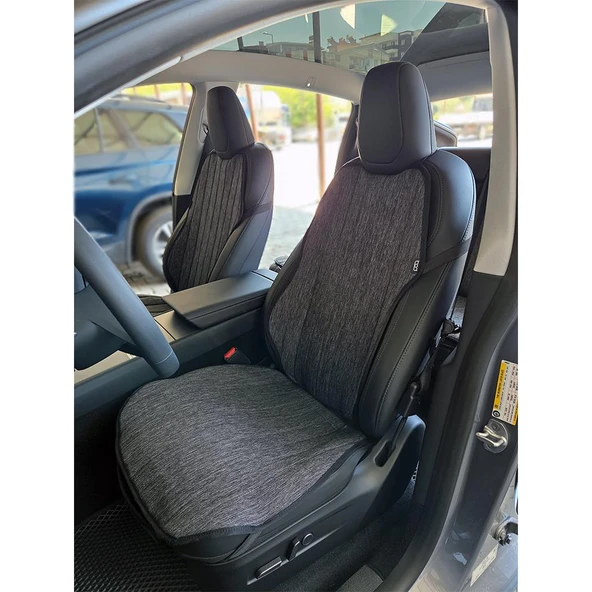 Bod Tesla Model Y Juniper Keten Koltuk Koruyucu Kılıf Cepli Siyah 2025-Sonrası ürün görseli