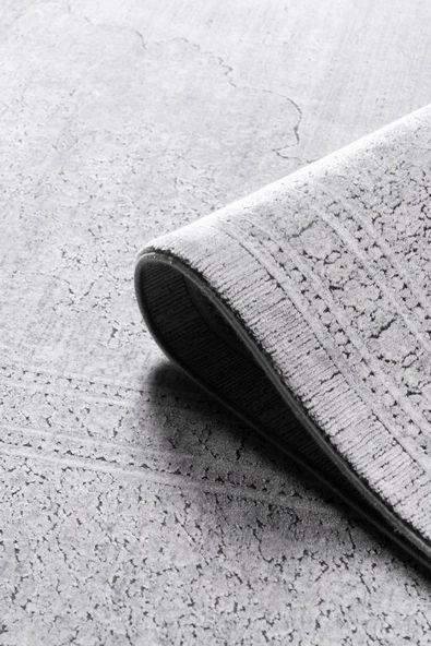 Pastel Halı Rönesans 7573597 Gri Viskon Akrilik Salon Oturma Yatak Odası Halısı - Resim 2