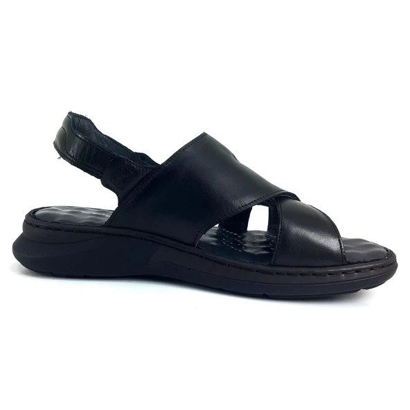 Forelli Berkay 24YS Erkek Anatomik Sandalet Siyah - Resim 3