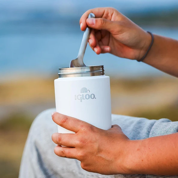 Igloo Bamboo Yemek Termosu 500ml-BEYAZ - Resim 6