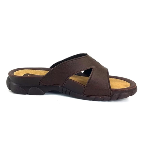 Ceyo 3200 1 Anatomik Erkek Terlik Kahverengi - Resim 3