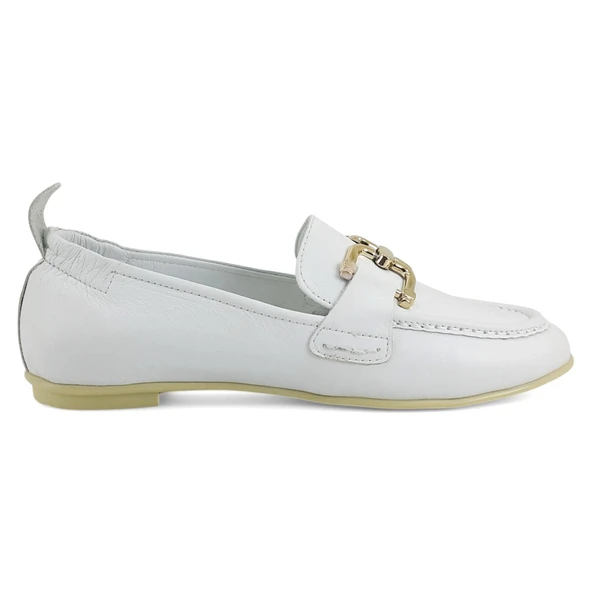 Mammamia 890 25YA Kadın Günlük Babet Beyaz - Resim 3