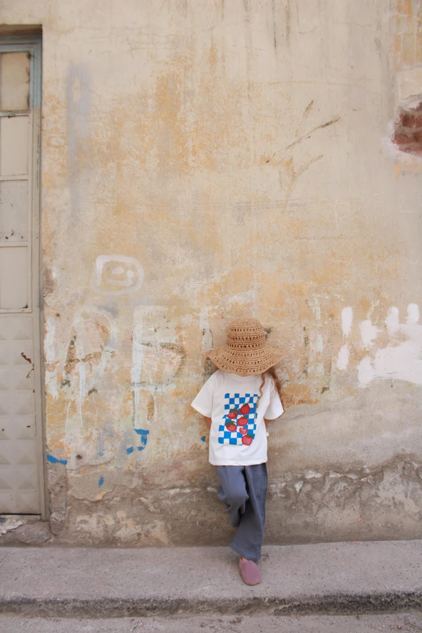 Domates Baskılı T-shirt Müslin Pantolon Takım - Resim 8