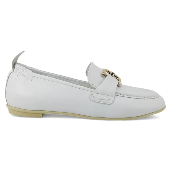 Mammamia 890 25YA Kadın Günlük Babet Beyaz - Resim 2