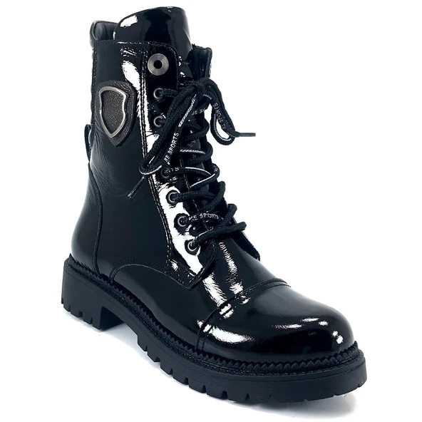 Albini 30721 23KB Kadın Günlük Bot Siyah Kırışık Rugan ürün görseli 1