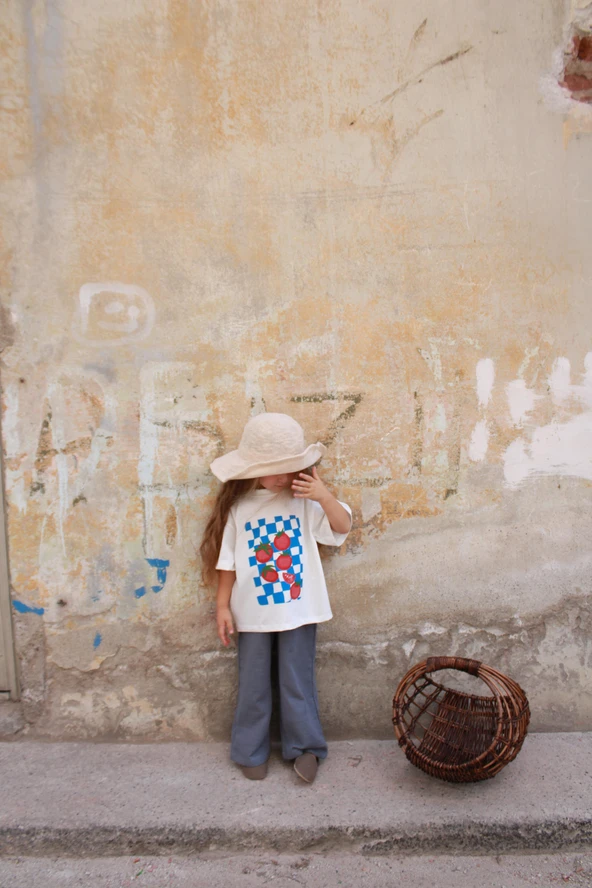 Domates Baskılı T-shirt Müslin Pantolon Takım ürün görseli