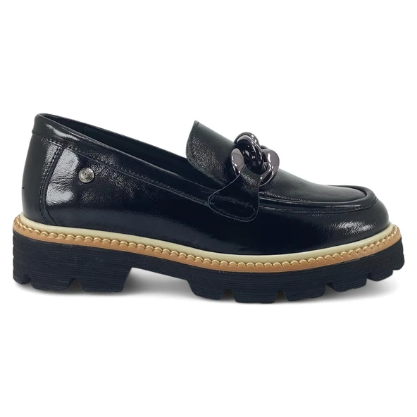 Mammamia 3690 25YA Kadın Günlük Ayakkabı Siyah Rugan - Resim 2