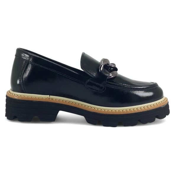 Mammamia 3690 25YA Kadın Günlük Ayakkabı Siyah Rugan - Resim 3