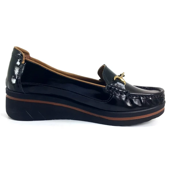 Beety 747 24KA Kadın Günlük Ayakkabı Siyah Rugan - Resim 3