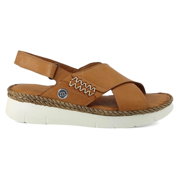 Mammamia 2515 25YS Kadın Günlük Sandalet Taba - Resim 2