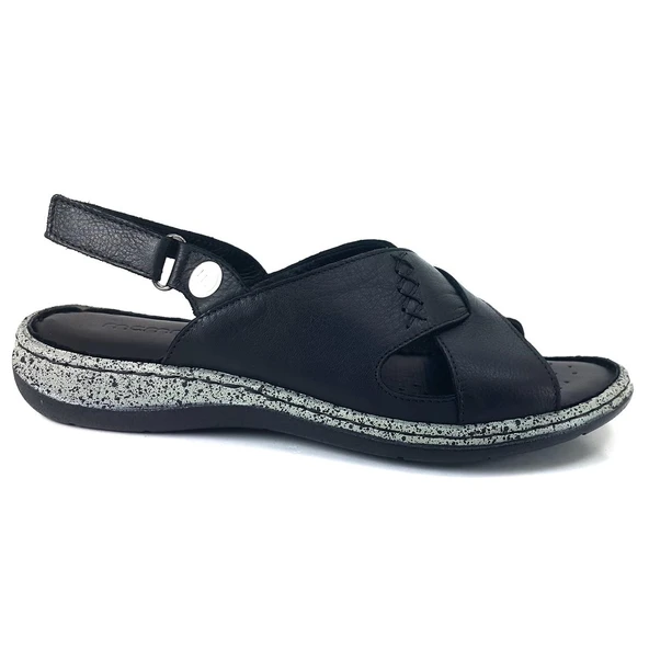 Mammamia 1000 24YS Kadın Günlük Sandalet Siyah - Resim 2