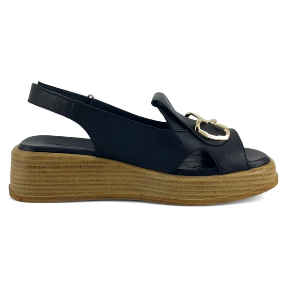 Mammamia 2780 25YS Kadın Günlük Sandalet Siyah - Resim 3