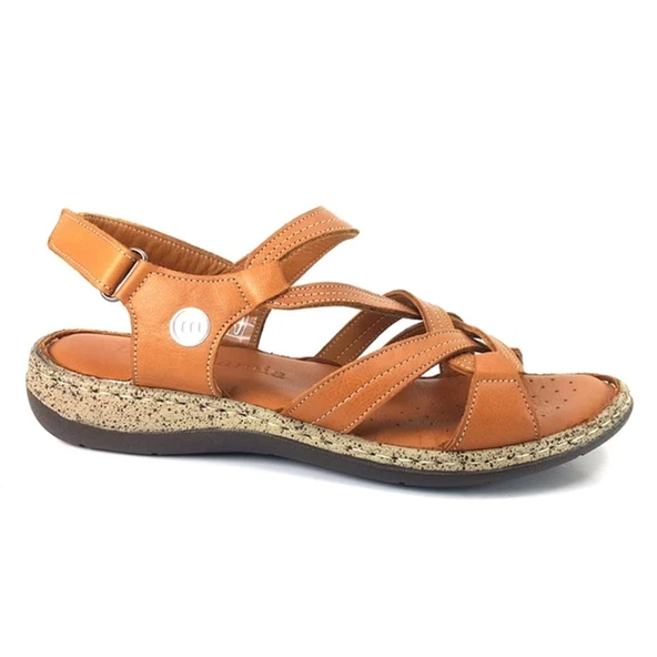 Mammamia 1065 23YS Günlük Bayan Sandalet Taba - Resim 2
