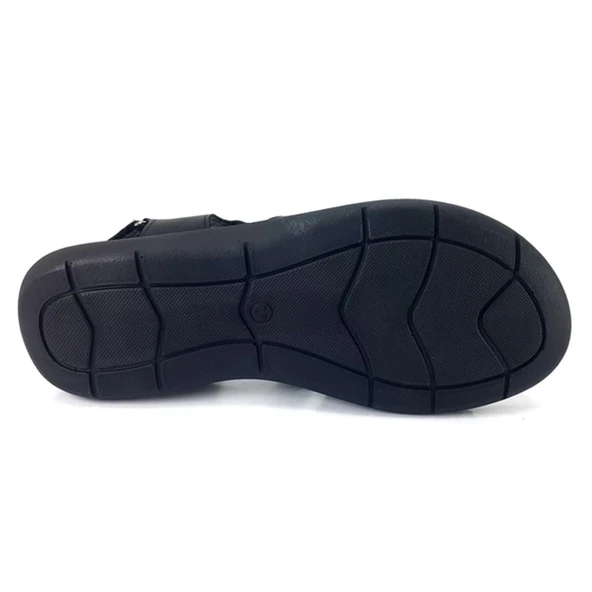 Mammamia 1065 23YS Günlük Bayan Sandalet Siyah - Resim 4