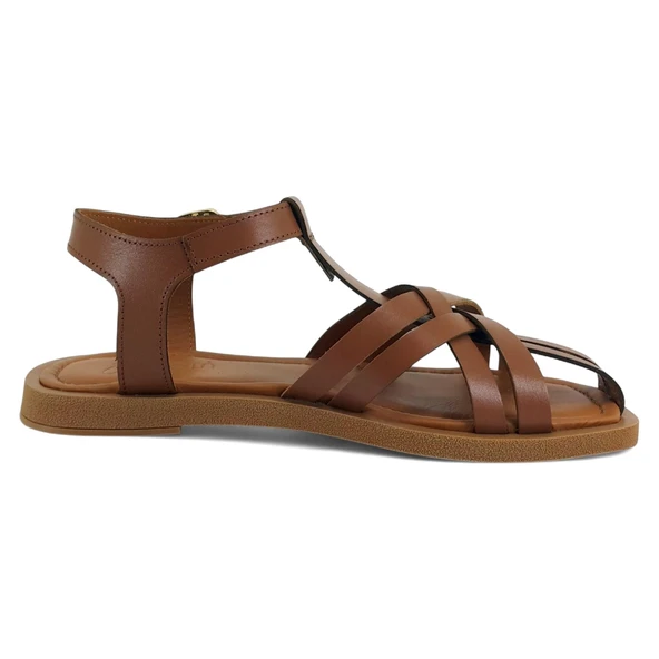 Beety 226 525 25YS Kadın Günlük Sandalet Taba - Resim 3