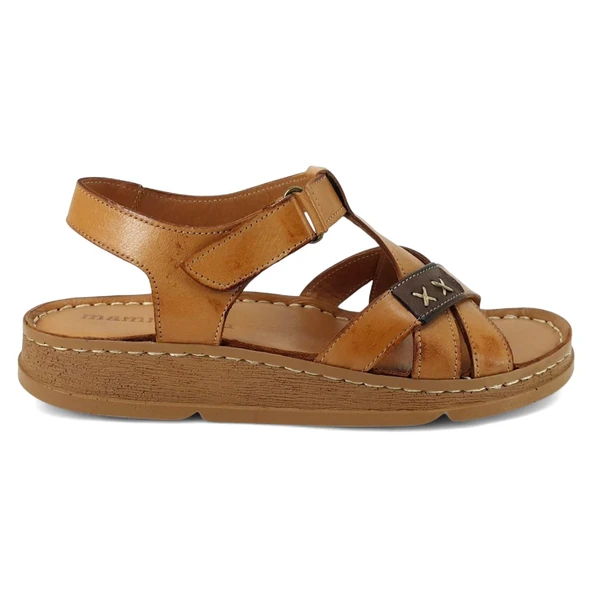 Mammamia 2440 25YS Kadın Günlük Sandalet Taba - Resim 2