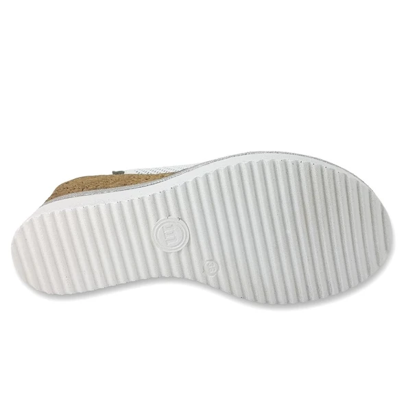 Mammamia 1430 24YS Kadın Günlük Sandalet Beyaz - Resim 4