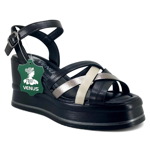 Venüs 2510902 25YS Kadın Günlük Sandalet Siyah ürün görseli 1