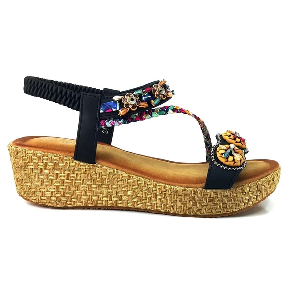 Guja 1551 24YS Kadın Günlük Sandalet Siyah - Resim 2