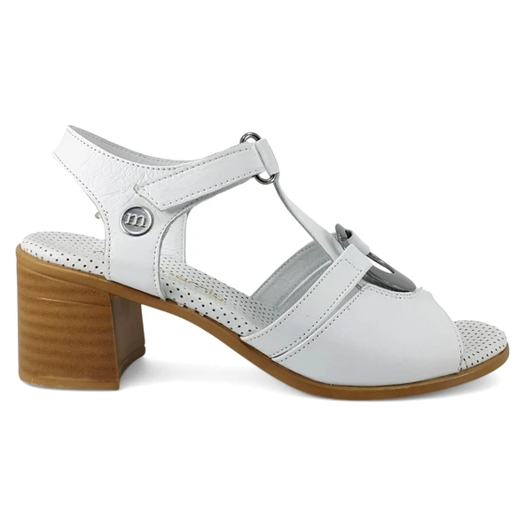 Mammamia 2725 25YS Kadın Günlük Sandalet Beyaz - Resim 2