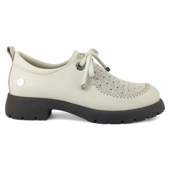 Mammamia 7310 25YA Kadın Günlük Ayakkabı Krem - Resim 2