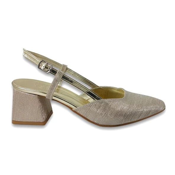 Beety 909 25YA Kadın Abiye Ayakkabı Altın - Resim 2