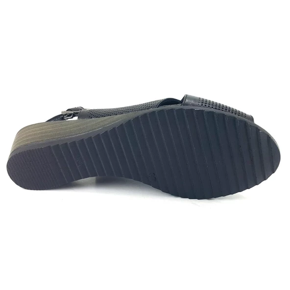 Mammamia 1475 24YS Kadın Günlük Sandalet Siyah - Resim 4