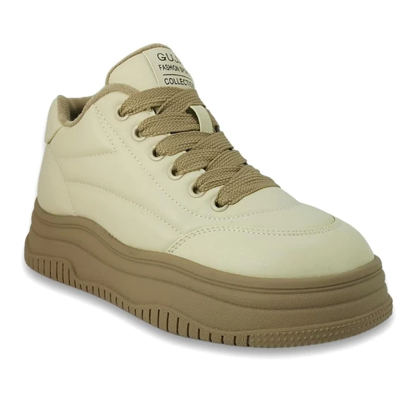 Guja 382 1 24KA Kadın Sneaker Günlük Ayakkabı Bej ürün görseli 1
