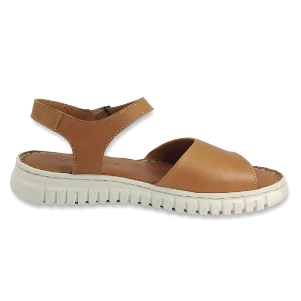 Mammamia 1345 24YS Kadın Günlük Sandalet Taba - Resim 3