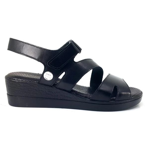 Mammamia 1815 24YS Kadın Günlük Sandalet Siyah - Resim 2
