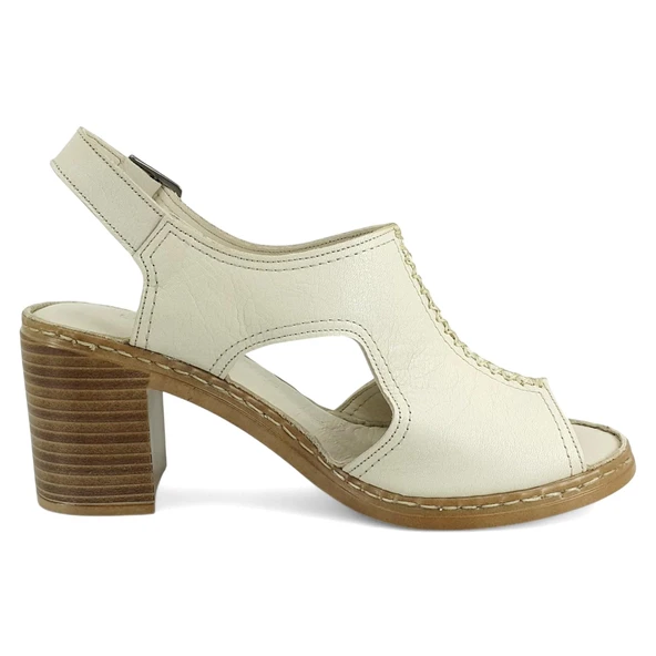 Mammamia 2405 25YS Kadın Günlük Sandalet Kemik - Resim 3