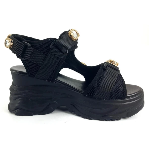 Guja 363 24YS Kadın Günlük Sandalet Siyah - Resim 3