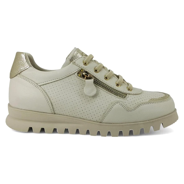 Mammamia 3195 25YA Kadın Günlük Ayakkabı Krem - Resim 2