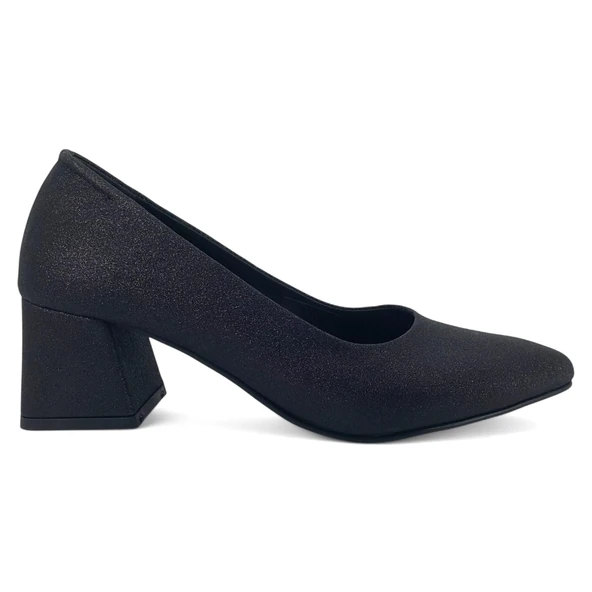 Beety 9602 25YA Kadın Abiye Ayakkabı Siyah Simli - 2