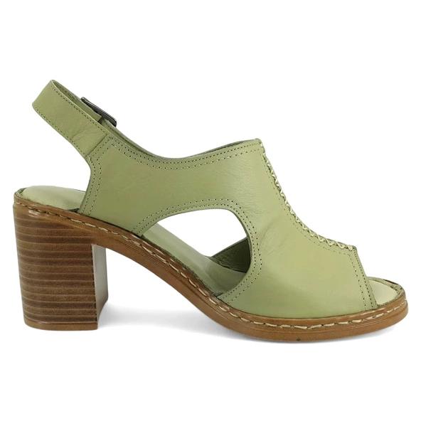Mammamia 2405 25YS Kadın Günlük Sandalet Yeşil - Resim 3