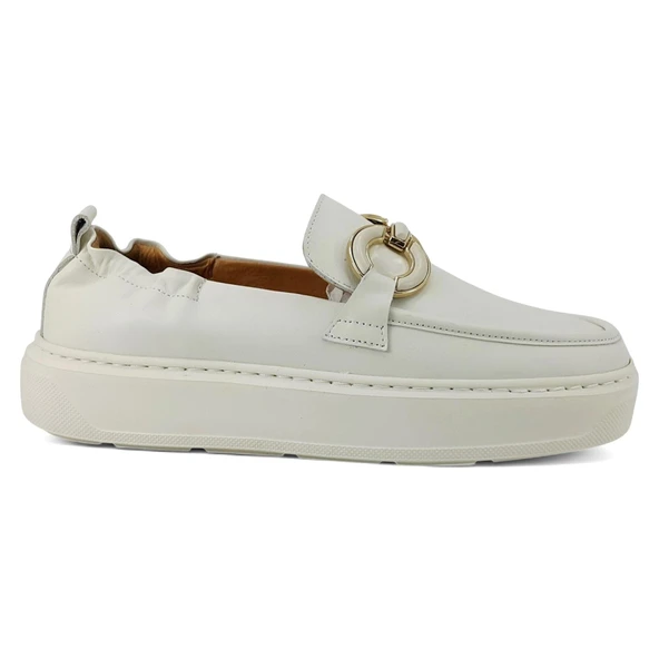 Mammamia 610 25YA Kadın Günlük Ayakkabı Krem - Resim 2