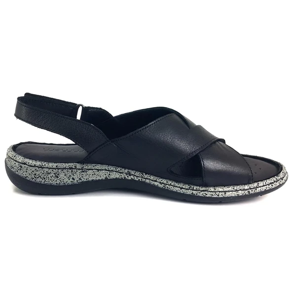 Mammamia 1000 24YS Kadın Günlük Sandalet Siyah - Resim 3