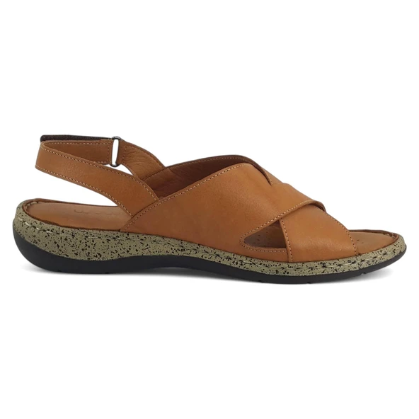 Mammamia 2525 25YS Kadın Günlük Sandalet Taba - Resim 3