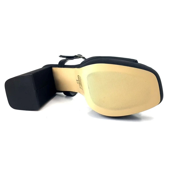 Beety 1008 24KA Kadın Abiye Ayakkabı Siyah Saten - 4