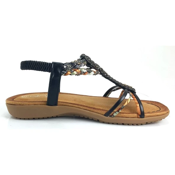 Guja 15038 24YS Kadın Günlük Sandalet Siyah - Resim 3