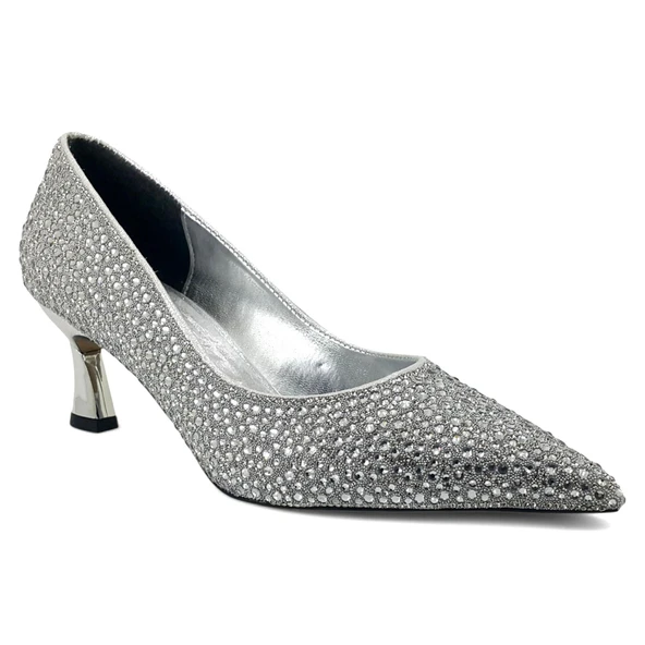 Beety 824 25YA Kadın Abiye Ayakkabı Gümüş ürün görseli 1