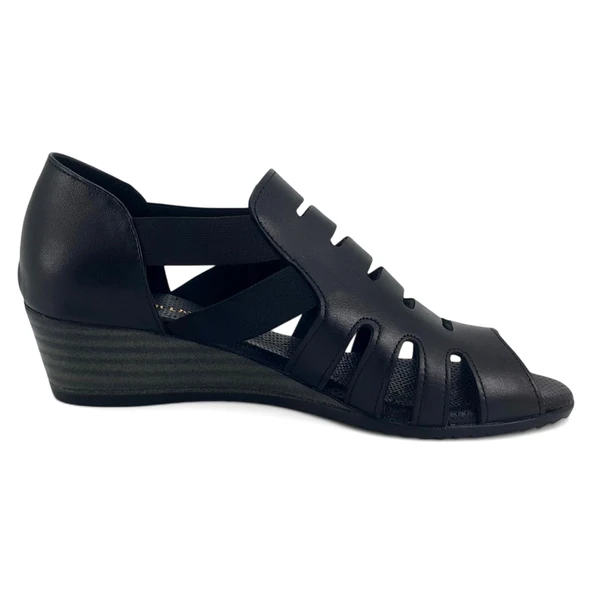 Mammamia 2740 25YS Kadın Günlük Sandalet Siyah - Resim 3