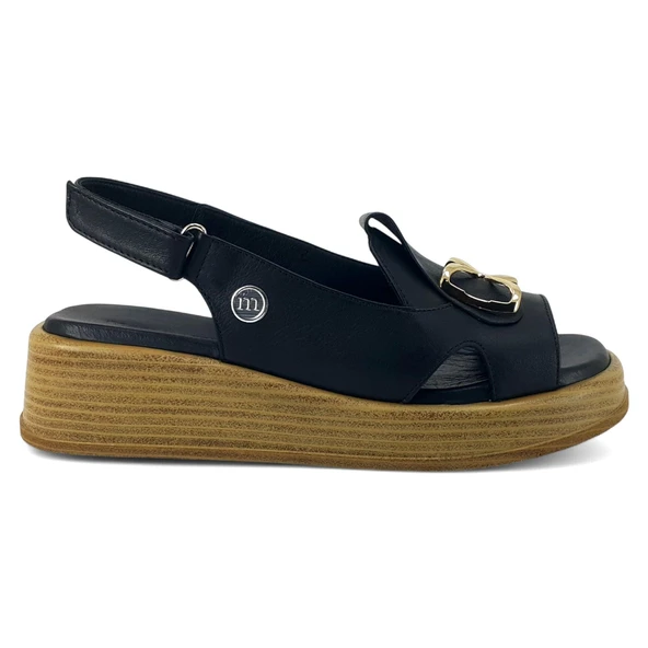 Mammamia 2780 25YS Kadın Günlük Sandalet Siyah - Resim 2