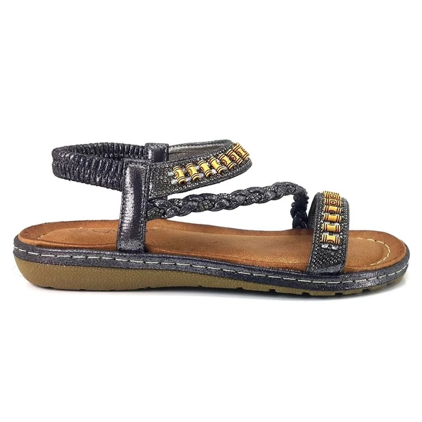 Guja 15218 24YS Kadın Günlük Sandalet Gri - Resim 2