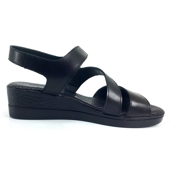 Mammamia 1815 24YS Kadın Günlük Sandalet Siyah - Resim 3