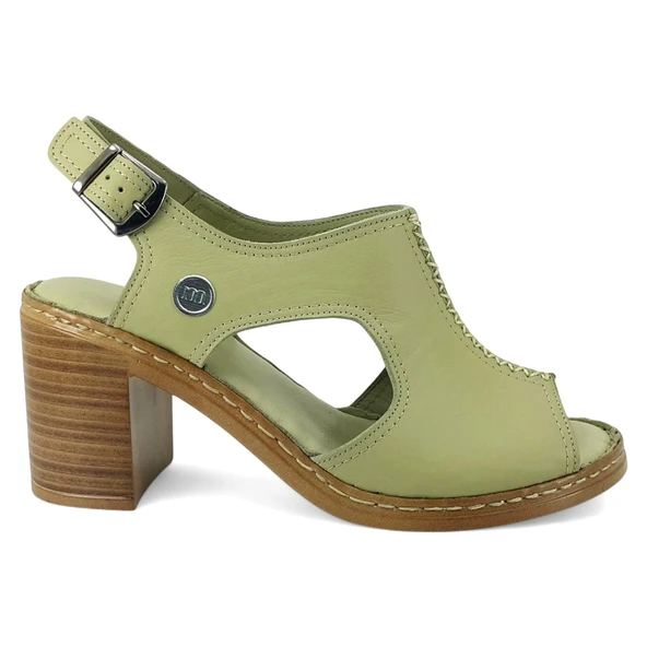 Mammamia 2405 25YS Kadın Günlük Sandalet Yeşil - Resim 2