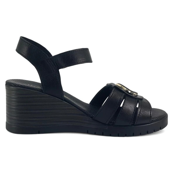 Mammamia 2775 25YS Kadın Günlük Sandalet Siyah - Resim 3