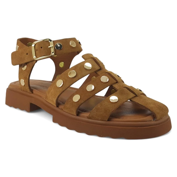 Beety 574 25YS Kadın Günlük Sandalet Taba Süet ürün görseli 1