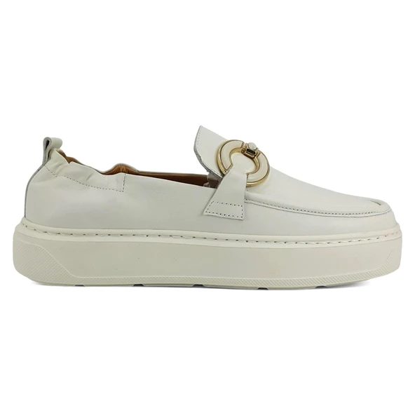 Mammamia 610 25YA Kadın Günlük Ayakkabı Krem - Resim 3